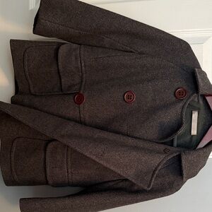 Classy and Chick Grey Pea Coat AMAZING CONDITION